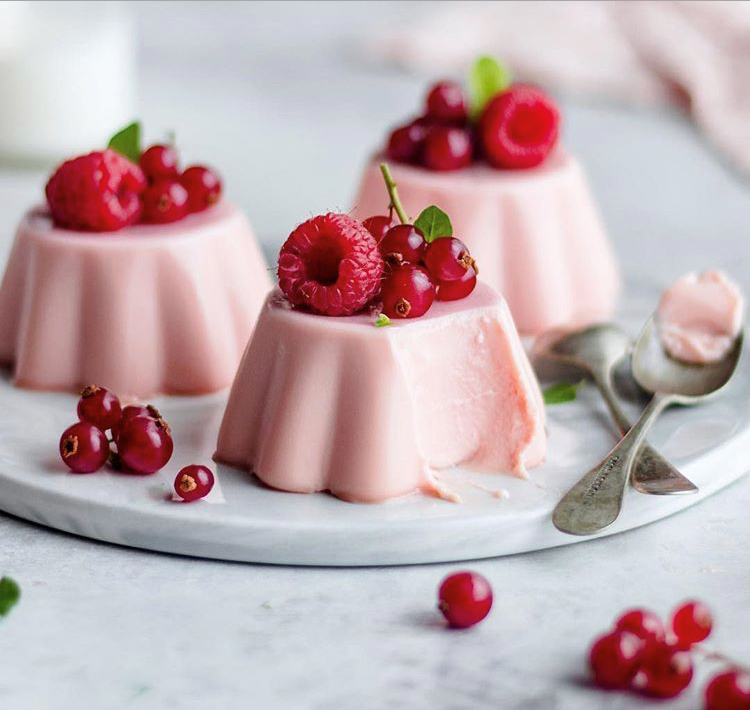 Panna cotta van frambozen